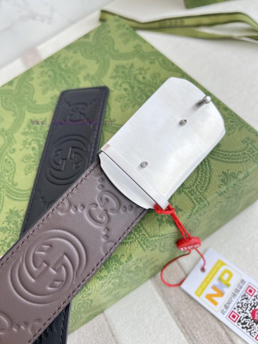 Gucci Gucci Belt ️ BeltHanging buckle, pure copper material buckle head, top layer cowhide, u71rvicd - Image 6