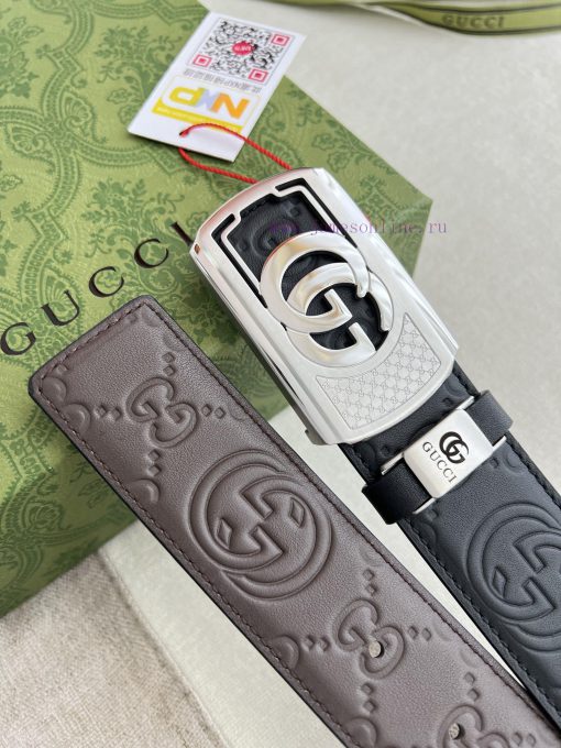 Gucci Gucci Belt ️ BeltHanging buckle, pure copper material buckle head, top layer cowhide, u71rvicd - Image 7