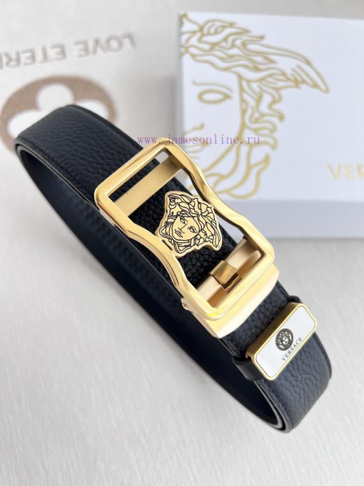Versace Versace. ️ Belt and belt automatic beltAutomatic belt, classic head buckle made of p 7euedinv - Image 3