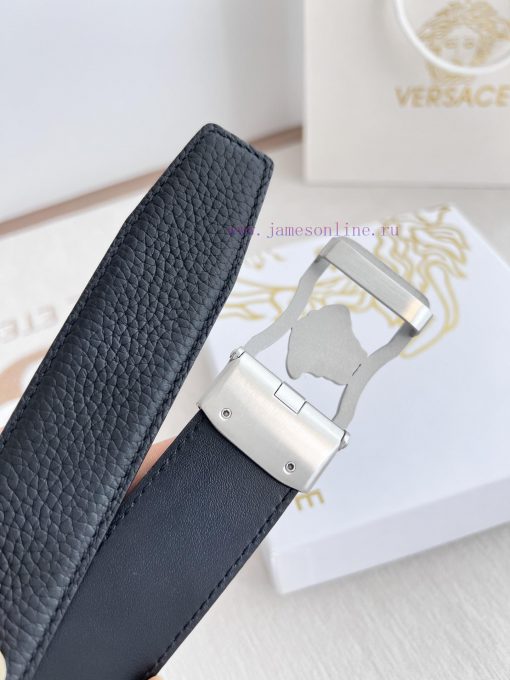 Versace Versace. ️ Belt and belt automatic beltAutomatic belt, classic head buckle made of p thbws844 - Image 6