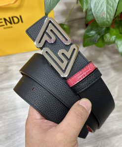 FENDL 40MM wide double-sided original calf leather with a single ruthenium palladium plated mag8jdjf