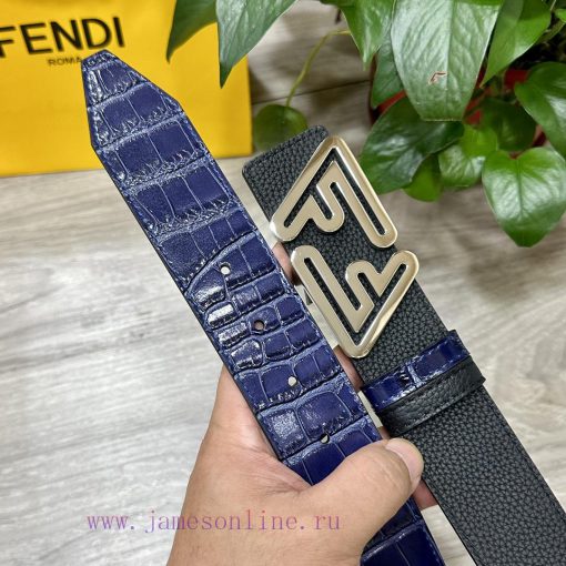 FENDL 40MM wide double-sided original calf leather with a single ruthenium palladium plated afposg2i - Image 5