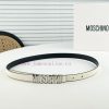 Moschino versatile letter buckle, double-sided head layer plain weave waist belt with a widt nbhudzbp