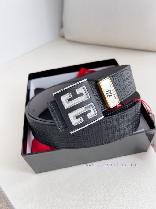 Givenchy GIVENCHY Belt ️ BeltHanging buckle, pure steel material buckle head, double-sided c 3iz0fc25 - Image 3