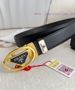 Prada PRADA Belt Automatic BeltAutomatic belt, classic pure steel material automatic buckle, h1ayuxlu