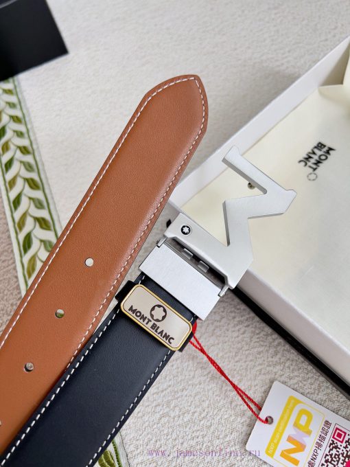Montblanc Montblanc ️ Belt and beltBuckle, new original classic boutique two-color buckle, p 9i2bfo9a - Image 7