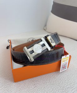 Hermes Hermes waist beltHanging buckle, classic pure steel material buckle head, double-side n4negoyr