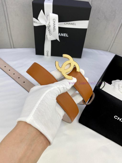 Width 3.0cm Chanel Women's Classic Belt and Strap New Smooth Inner Lining Matte Cowhide Silv knqbybb2 - Image 5