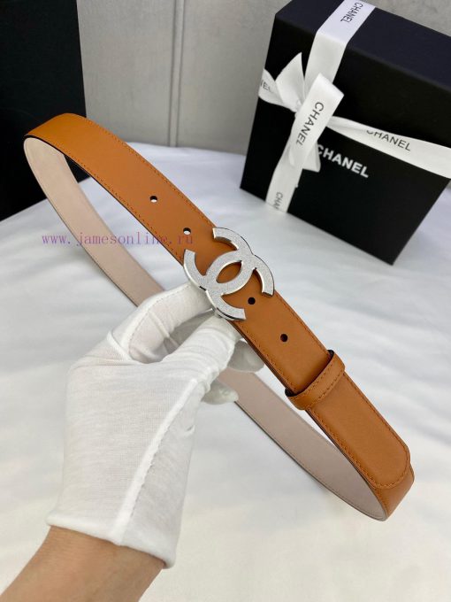 Width 3.0cm Chanel Women's Classic Belt and Strap New Smooth Inner Lining Matte Cowhide Silv knqbybb2 - Image 7