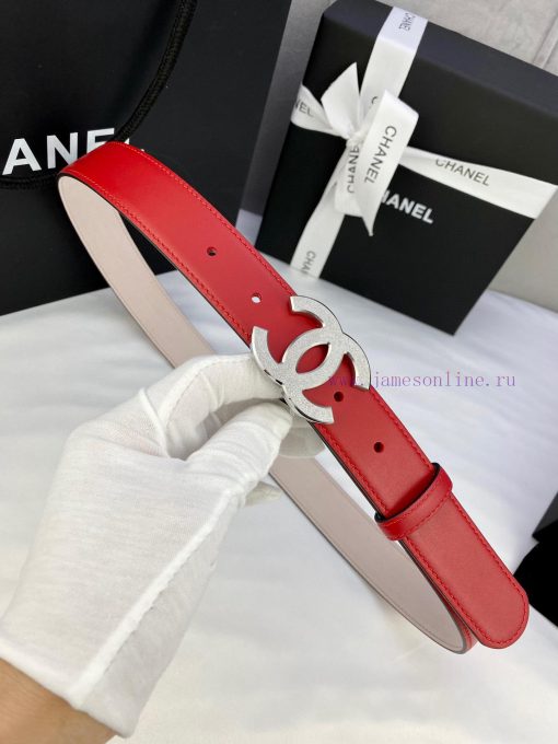 Width 3.0cm Chanel Women's Classic Belt and Strap New Smooth Inner Lining Matte Cowhide Silv ot7p5jda - Image 6