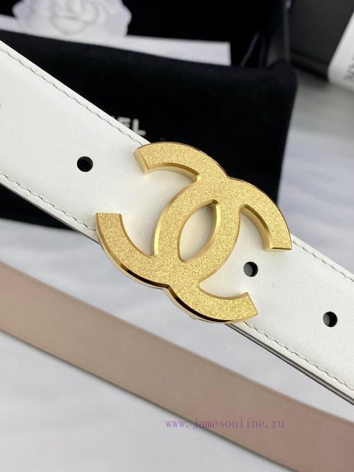 Width 3.0cm Chanel Women's Classic Belt and Strap New Smooth Inner Lining Matte Cowhide Silv u5qa4quo - Image 9