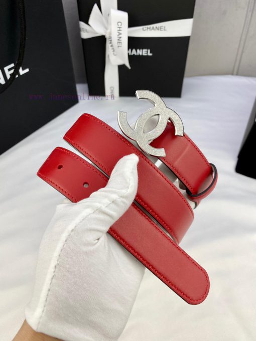 Width 3.0cm Chanel Women's Classic Belt and Strap New Smooth Inner Lining Matte Cowhide Silv ot7p5jda - Image 7