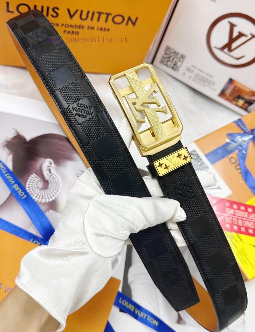 Belt LV Louis Vuitton automatic buckle-Belt replica The automatic belt series is made of 100 6fc1cbx6 - Image 5