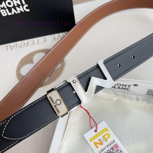 Montblanc Montblanc ️ Belt and beltBuckle, new original classic boutique two-color buckle, p y5zimflg - Image 5