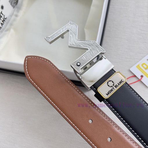 Montblanc Montblanc ️ Belt and beltBuckle, new original classic boutique two-color buckle, p y5zimflg - Image 7