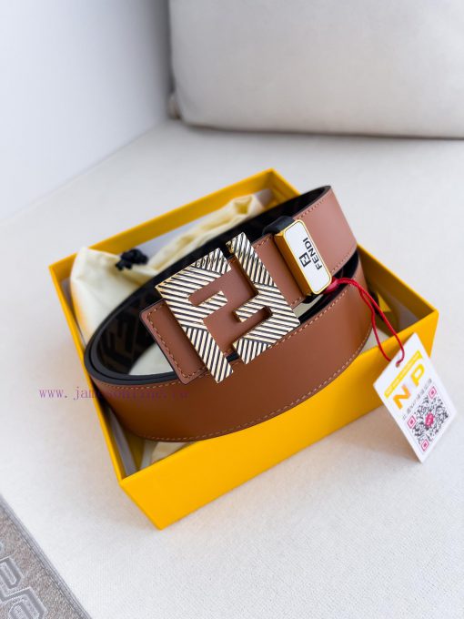 Fendi FENDI ️ Belt and beltBuckle, original classic pure copper boutique letter buckle, phot ch6grnxq - Image 2