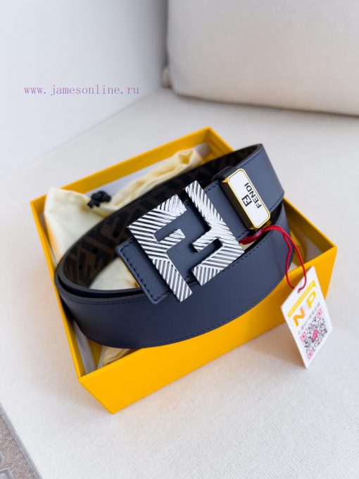 Fendi FENDI ️ Belt and beltBuckle, original classic pure copper boutique letter buckle, phot ch6grnxq - Image 3