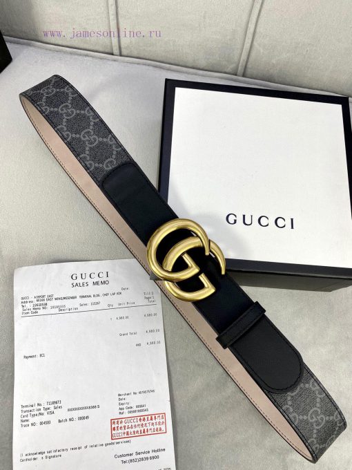The Gucci belt with a width of 4.0cm made a stunning debut in the 2020 early autumn collecti d2qcg17u - Image 2
