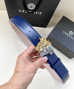 Width 4.0cm Versace Versace This soft belt is adorned with a 3D Medusa belt buckle, which ca zb3996jz