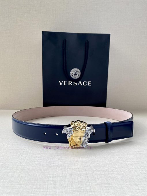 Width 4.0cm Versace Versace This soft belt is adorned with a 3D Medusa belt buckle, which ca 67x9ggie - Image 4