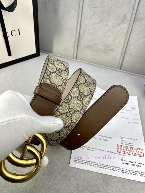 The Gucci belt with a width of 4.0cm made a stunning debut in the 2020 early autumn collecti 7sug9a2d - Image 5