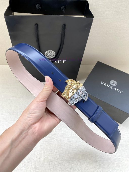 Width 4.0cm Versace Versace This soft belt is adorned with a 3D Medusa belt buckle, which ca zb3996jz - Image 3