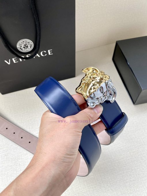 Width 4.0cm Versace Versace This soft belt is adorned with a 3D Medusa belt buckle, which ca zb3996jz - Image 5