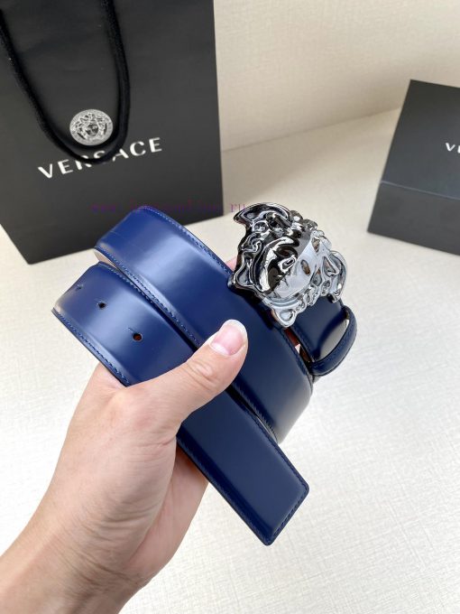 Width 4.0cm Versace Versace This soft belt is adorned with a 3D Medusa belt buckle, which ca 25tytpvn - Image 5
