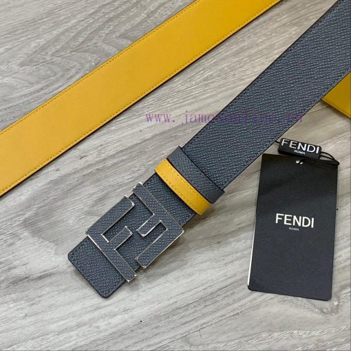 ️FENDL 40MM wide double-sided original calf leather with a single ruthenium palladium plated tffz1ind - Image 3