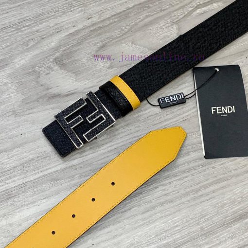 ️FENDL 40MM wide double-sided original calf leather with a single ruthenium palladium plated dv1gdg41 - Image 4