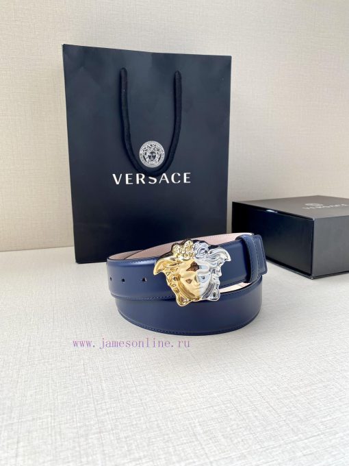 Width 4.0cm Versace Versace This soft belt is adorned with a 3D Medusa belt buckle, which ca zb3996jz - Image 7