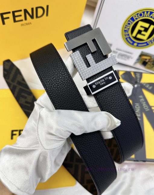 Belt FENDI Fendi ReproductionThe waistband is made of 100% top layer cowhide, ensuring a dou a4k0me1u - Image 6