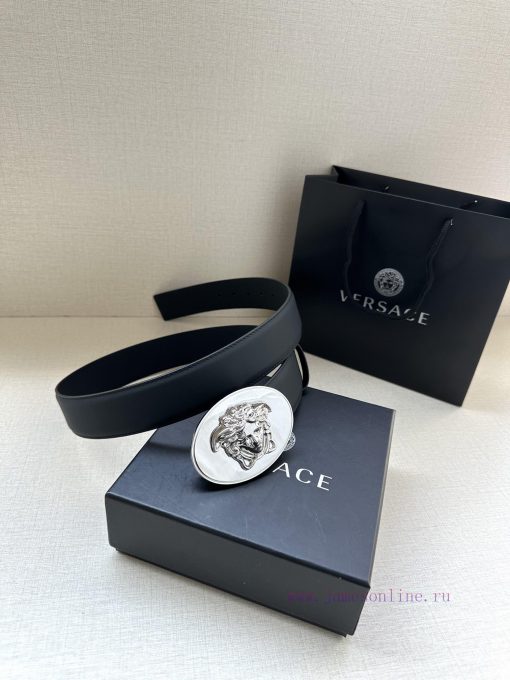 P Width 4.0cm Versace This oval accessory belt from Versace is adorned with the iconic Versa r9wg7qvp - Image 4