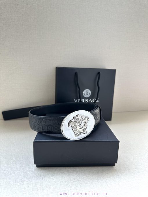P Width 4.0cm Versace This oval accessory belt from Versace is adorned with the iconic Versa 4owc8vwo - Image 6