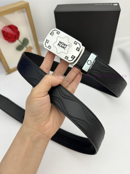 Montblanc Automatic BeltMaterial: Leather Belt with 100% Head Layer. The leather belt is gua n6jz333e - Image 5
