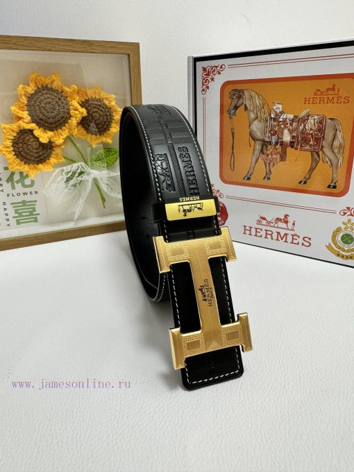 Hermes Hermès  Material: Leather Belt with 100% Head Layer. The leather belt is guaranteed t k9uwco36 - Image 2