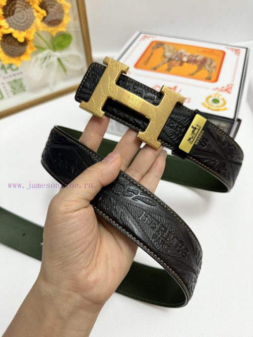 Hermes Hermès  Material: Leather Belt with 100% Head Layer. The leather belt is guaranteed t dgw9m38g - Image 5