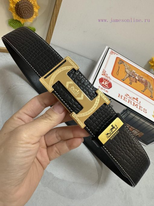 Hermes Hermès  Material: Leather Belt with 100% Head Layer. The leather belt is guaranteed t y6zia475 - Image 6