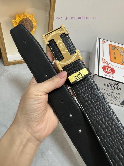 Hermes Hermès  Material: Leather Belt with 100% Head Layer. The leather belt is guaranteed t y6zia475 - Image 9