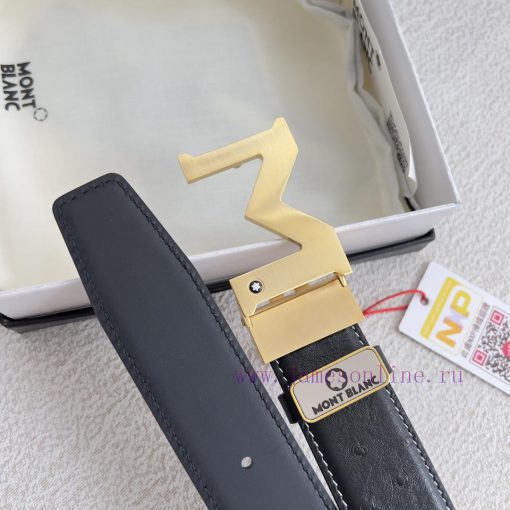 Montblanc Montblanc ️ Belt and beltBuckle, new original classic boutique two-color buckle, p lfy1a71l - Image 7