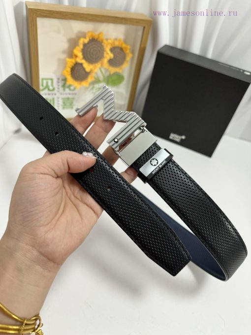 MontblancMaterial: Leather Belt with 100% Head Layer. The leather belt is guaranteed to be g rij63nih - Image 5