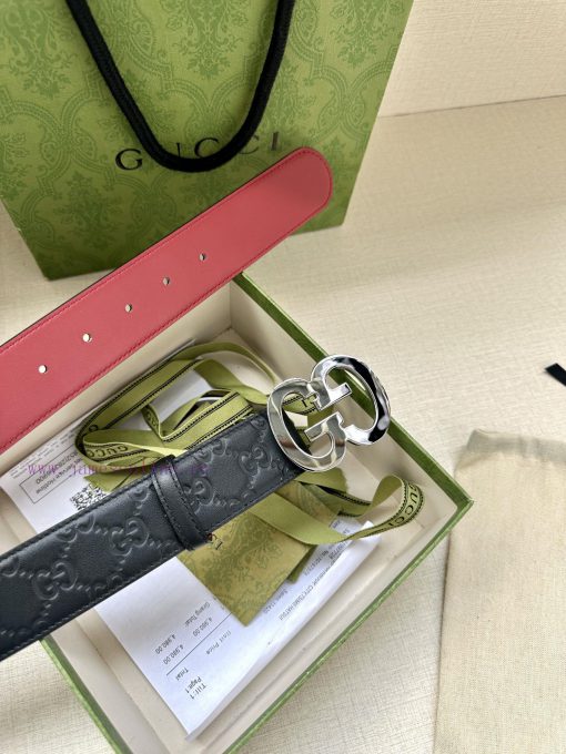 Width 4.0cm Gucci interlocking double G steel buckle, derived from modern style collection d 6qo4hmgv - Image 7