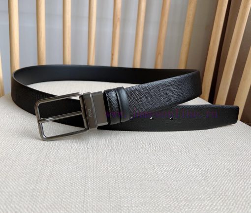 PRADA's reversible waist belt features the iconic Saffiano leather belt on one side, paired 08cygjnb - Image 5