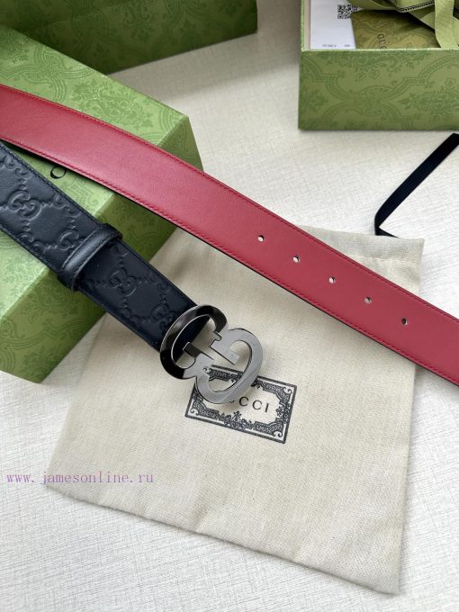 Width 4.0cm Gucci interlocking double G steel buckle, derived from modern style collection d 6qo4hmgv - Image 9
