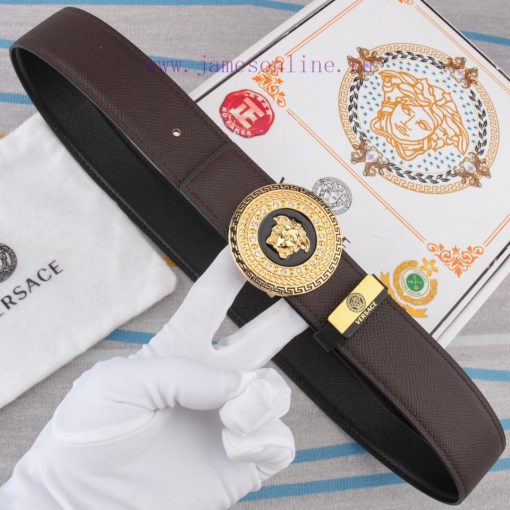 Belt belt Versace cowhide beltMen's belt material: 100% head layer cowhide belt, guaranteed 038dfhlm - Image 3