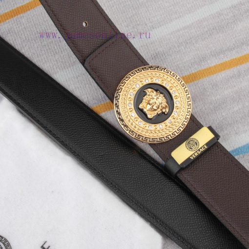 Belt belt Versace cowhide beltMen's belt material: 100% head layer cowhide belt, guaranteed 038dfhlm - Image 5