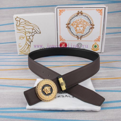 Belt belt Versace cowhide beltMen's belt material: 100% head layer cowhide belt, guaranteed 038dfhlm - Image 6
