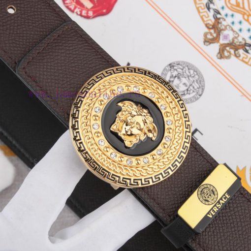 Belt belt Versace cowhide beltMen's belt material: 100% head layer cowhide belt, guaranteed 038dfhlm - Image 9