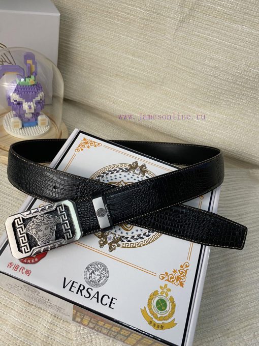 Versace. VersaceMaterial: Leather Belt with 100% Head Layer. The leather belt is guaranteed adbso3dn - Image 8