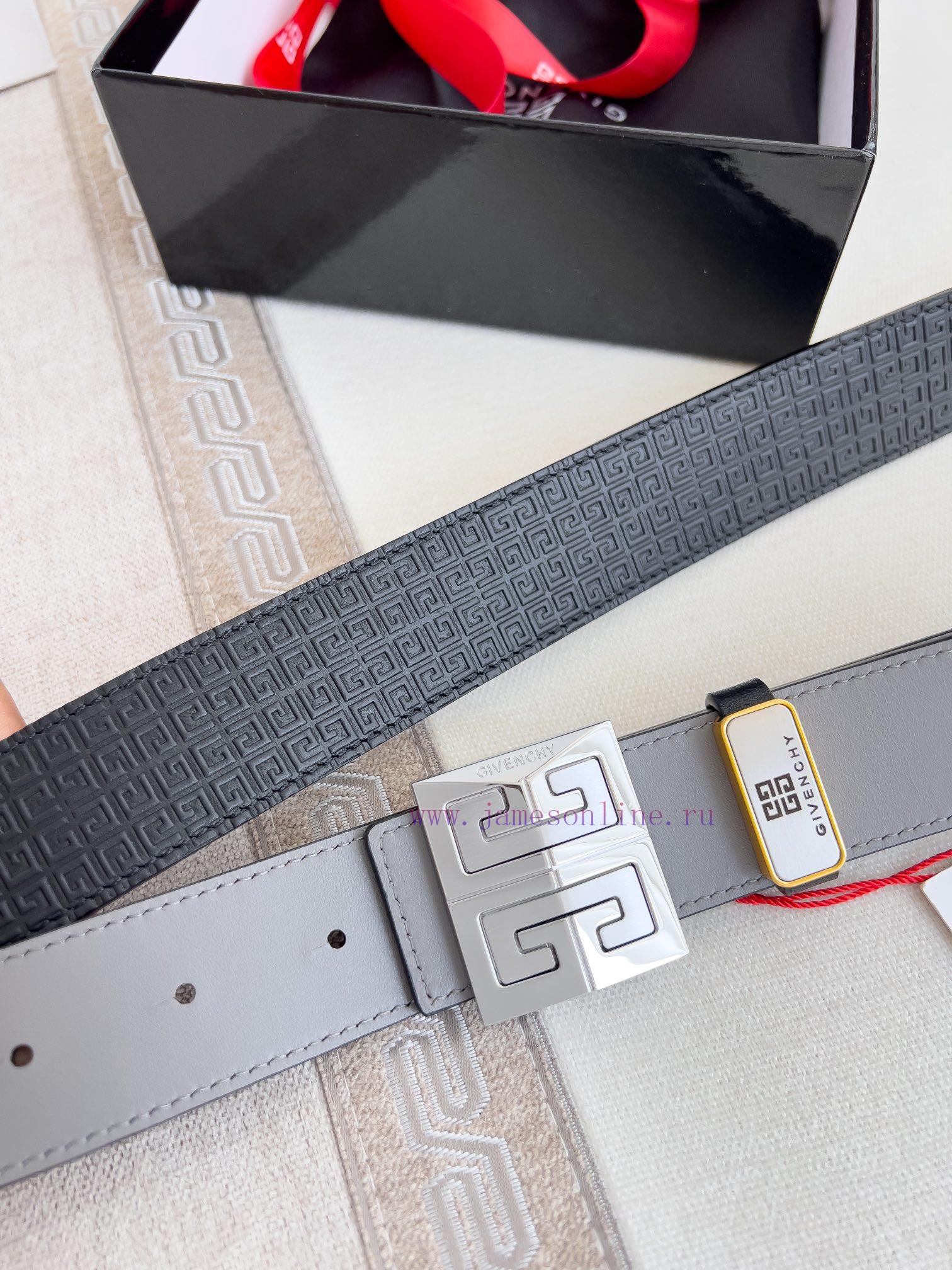 Givenchy GIVENCHY Belt ️ BeltHanging buckle, pure steel material buckle head, double-sided c rlwt2mxz - Image 5